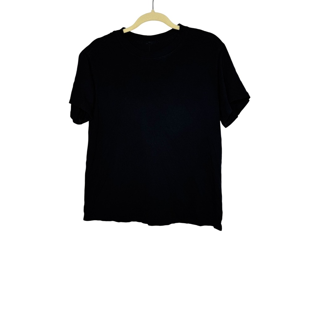 Lululemon All Yours Cotton‎ T-Shirt Black Short Sleeve Relaxed Fit Tee 6